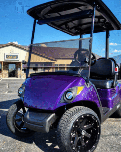 Buy 2018 Yamaha Drive2 EFI Quietech Used Gas Golf Cart — Fully Restored — Deep Purple — Export & Nationwide Delivery Available