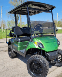 Buy 2018 Yamaha Drive2 EFI Quietech Used Gas Golf Cart — Fully Restored — Green Fade Lifted — Export & Nationwide Delivery Available