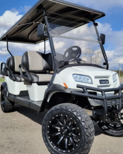 Buy 2025 Club Car® Onward® Lifted 6 Passenger Gas — Fully Loaded — Kohler Engine — Midnight Silver — Export & Nationwide Delivery Available