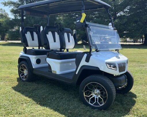 Buy 2024 Evolution D5 Ranger White 4 Seater Electric Golf Cart ...
