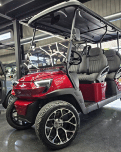 Buy 2025 Atlas 6 Passenger Electric Golf Cart — Fully Loaded — 210AH Lithium — Candy Red — Export & Nationwide Delivery Available