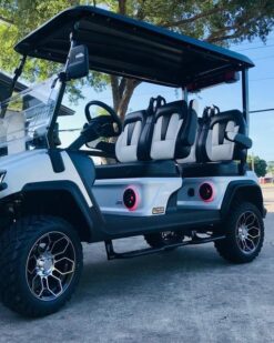2025 Evolution D5-Maverick 4 Plus White | Luxury 4-Seater Street Legal Lithium Golf Cart